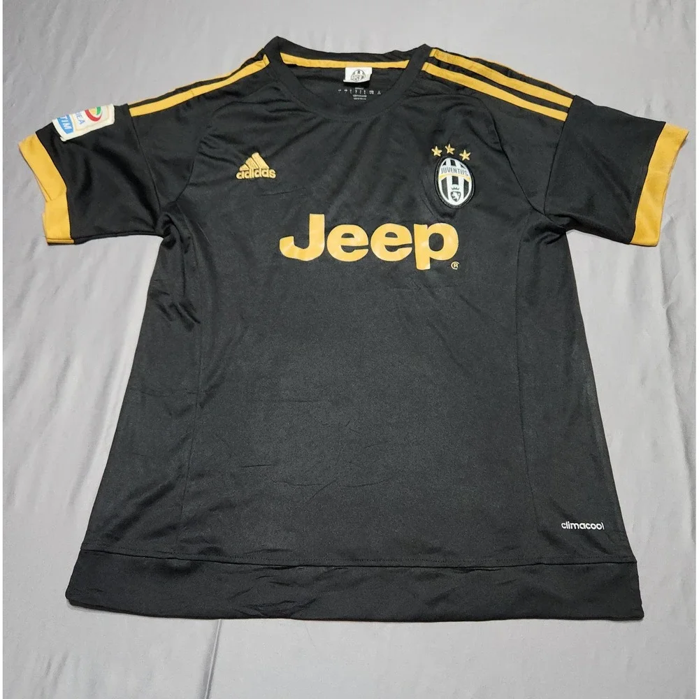 Adidas Juventus 2015-16 Third Jersey Black Gold Jeep Serie A Mens Large